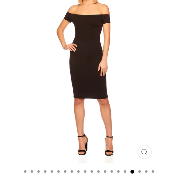 Susana Monaco solid off-shoulder dress PEACH midi back cutout bra-friendly S - Picture 13 of 16